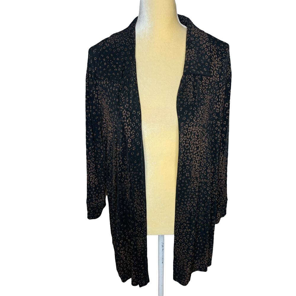 Vikki Vi Woman Cardigan Slinky Open Front Jacket Top Plus 2X 3X E3-23